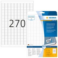 HERMA Etiketten 10000 weiß 17,8 x 10,0 mm, 25 Blatt