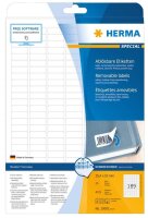 HERMA Etiketten 10001 weiß 25,4 x 10,0 mm, 25 Blatt