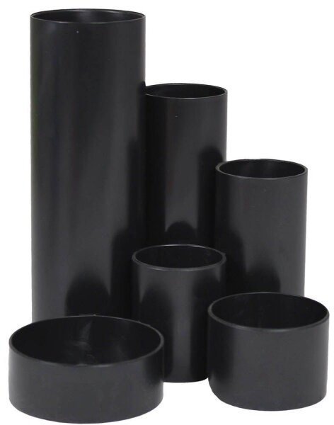 M&M Stiftehalter Schreibtisch-Boy schwarz Polystyrol 6 Fächer 12,9 x 13,9 x 14,7 cm