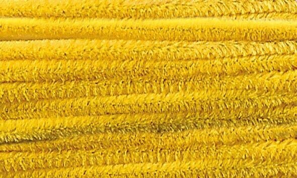folia Pfeifenreiniger bananengelb Chenilledraht Ø 8,0 mm, 10 St.