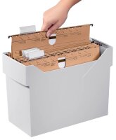 M&M Hängeregister-Box ohne Mappen Akten-Boy grau