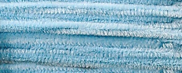folia Pfeifenreiniger himmelblau Chenilledraht Ø 8,0 mm, 10 St.