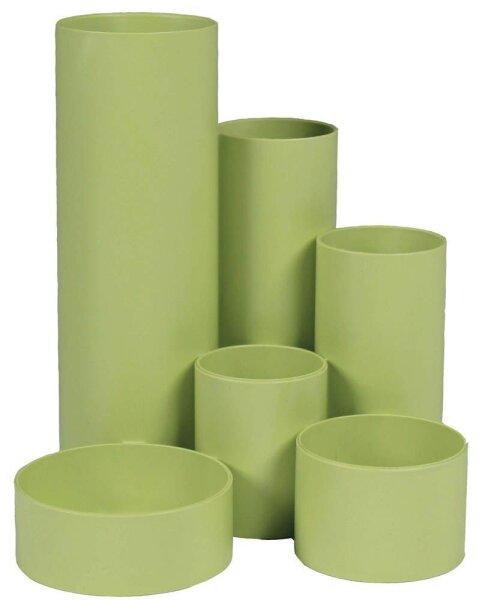 M&M Stiftehalter Schreibtisch-Boy verde (hellgrün) Polystyrol 6 Fächer 12,9 x 13,9 x 14,7 cm