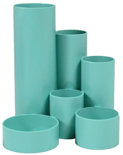M&M Stiftehalter Schreibtisch-Boy minze Polystyrol 6 Fächer 12,9 x 13,9 x 14,7 cm