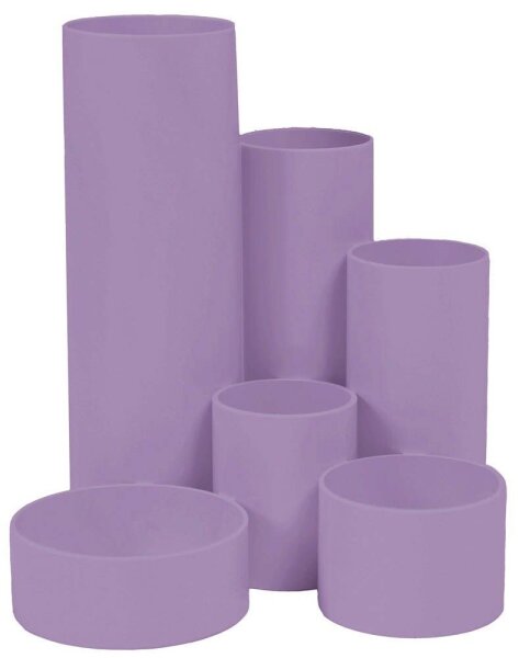 M&M Stiftehalter Schreibtisch-Boy lavendel Polystyrol 6 Fächer 12,9 x 13,9 x 14,7 cm