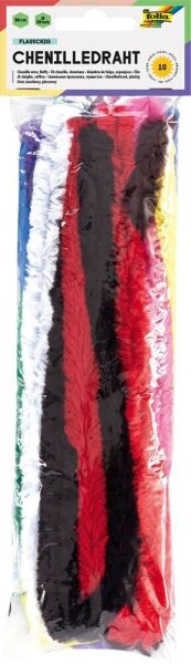 folia Pfeifenreiniger mehrfarbig Chenilledraht Ø 20,0 mm, 10 St.