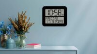 TFA® digitale Funkwanduhr 60.4512.01 schwarz...