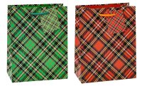 TSI Geschenktüten Tartan Motiv sortiert 26,0 x 32,0...