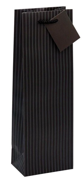TSI Geschenktüten für Flaschen Nadelstreifen Motiv 12,0 x 36,0 cm, 12 St.