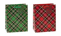 TSI Geschenktüten Tartan Motiv sortiert 18,0 x 23,0...