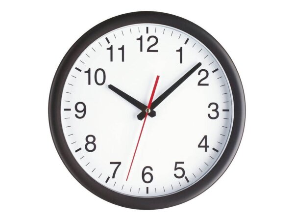 TFA® Wanduhr 98.1077 weiß schwarz Kunststoff 4,6 x 30,0 cm