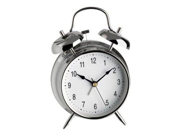 TFA® Wecker 98.1043 weiß silber Metall 11,7 x 17,2 cm