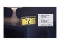 TFA® digitaler Funkwecker LUMIO PLUS schwarz Kunststoff