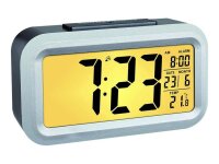TFA® digitaler Funkwecker LUMIO PLUS schwarz Kunststoff