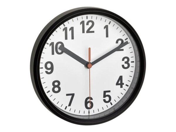 TFA® Wanduhr 60.3538.01 weiß schwarz Kunststoff, Glas 17,7 x 17,7 cm