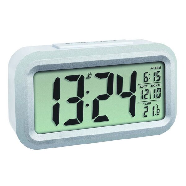 TFA® digitaler Funkwecker LUMIO PLUS weiß Kunststoff