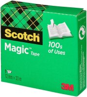 Scotch Magic™ Tape Klebefilm matt 12,0 mm x 33,0 m 1 Rolle