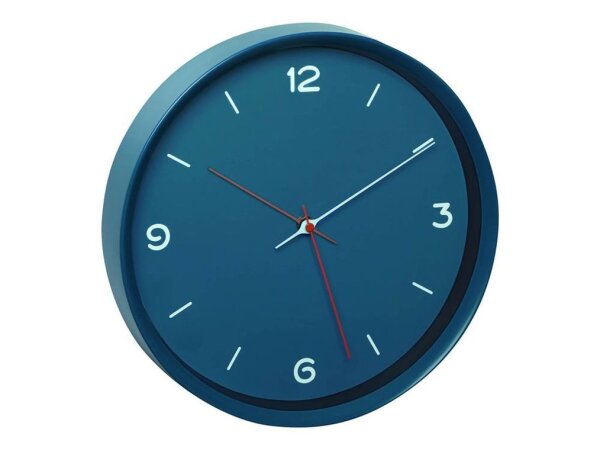TFA® Wanduhr 60.3056.06 blau Kunststoff, Glas 30,9 x 30,9 cm