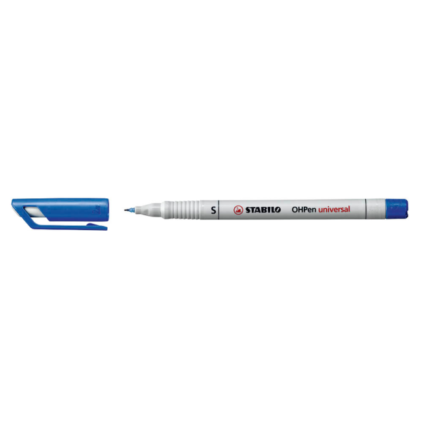 STABILO OHPen universal Folienstifte blau 0,4 mm non-permanent, 10 St.