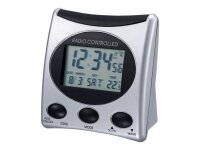 TechnoLine® digitaler Funkwecker WT 221 silber...