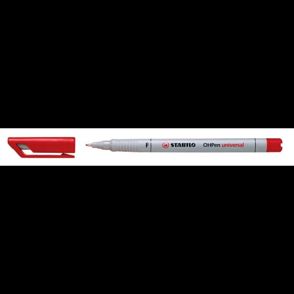 STABILO OHPen universal Folienstifte rot 0,7 mm non-permanent, 10 St.