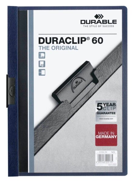 DURABLE Klemmhefter DURACLIP nachtblau, 25 St.