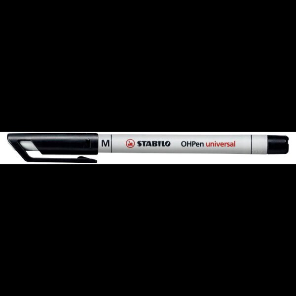 STABILO OHPen universal Folienstifte schwarz 1,0 mm non-permanent, 10 St.