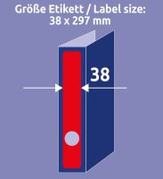AVERY Zweckform Ordneretiketten L4748-20 rot, 20 Blatt