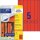 AVERY Zweckform Ordneretiketten L4748-20 rot, 20 Blatt
