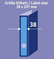 AVERY Zweckform Ordneretiketten L4749-20 blau, 20 Blatt