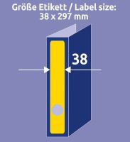 AVERY Zweckform Ordneretiketten L4751-20 gelb, 20 Blatt