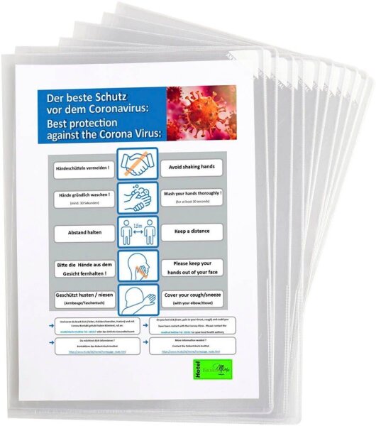 tarifold Sichthüllen KANG DIN A4 überbreit transparent genarbt 0,20 mm, 25 St.