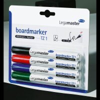 Legamaster TZ 1 Whiteboard-Marker farbsortiert 1,5 - 3,0 mm, 4 St.