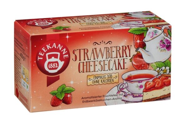 TEEKANNE STRAWBERRY CHEESECAKE Tee 18 Portionen