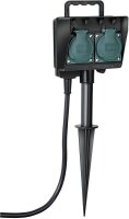 brennenstuhl 2-fach Gartensteckdose 1,4 m schwarz