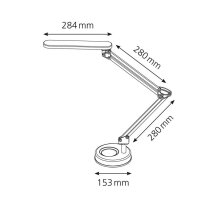 Hansa LED 4 Stars Schreibtischlampe silber 7 W  ( H5010641 )