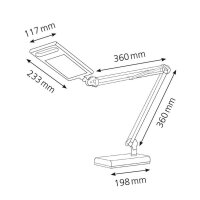 Hansa LED 4 Work LED Schreibtischlampe anthrazit 9,5 W