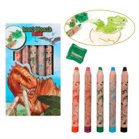 DEPESCHE Dino World Mini Dino Buntstifte farbsortiert, 5...