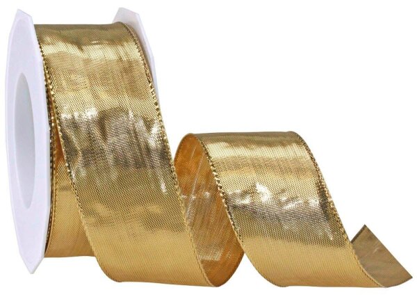 PRÄSENT Geschenkband Devon glänzend gold 40,0 mm x 20,0 m  ( 1424020-734 )
