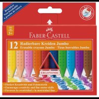 FABER-CASTELL Jumbo Wachsmalstifte farbsortiert, 12 St.
