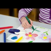 FABER-CASTELL Jumbo Wachsmalstifte farbsortiert, 12 St.