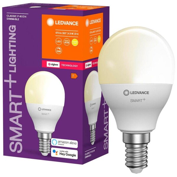 LEDVANCE LED-Lampe SMART+ ZigBee Mini bulb 40 E14 4,9 W matt, 1 St.