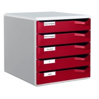 LEITZ Schubladenbox Post Set  bordeaux 52800028, DIN A4...