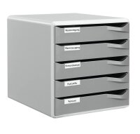 LEITZ Schubladenbox Post Set  dunkelgrau 52800089, DIN A4...