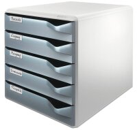 LEITZ Schubladenbox Post Set  dunkelgrau 52800089, DIN A4...