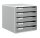 LEITZ Schubladenbox Post Set  dunkelgrau 52800089, DIN A4 mit 5 Schubladen, 1 St.