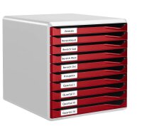 LEITZ Schubladenbox Form Set  bordeaux 52810028, DIN A4...