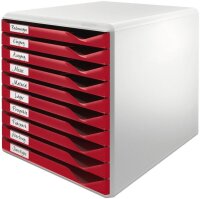 LEITZ Schubladenbox Form Set  bordeaux 52810028, DIN A4...