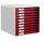 LEITZ Schubladenbox Form Set  bordeaux 52810028, DIN A4 mit 10 Schubladen, 1 St.