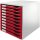 LEITZ Schubladenbox Form Set  bordeaux 52810028, DIN A4 mit 10 Schubladen, 1 St.